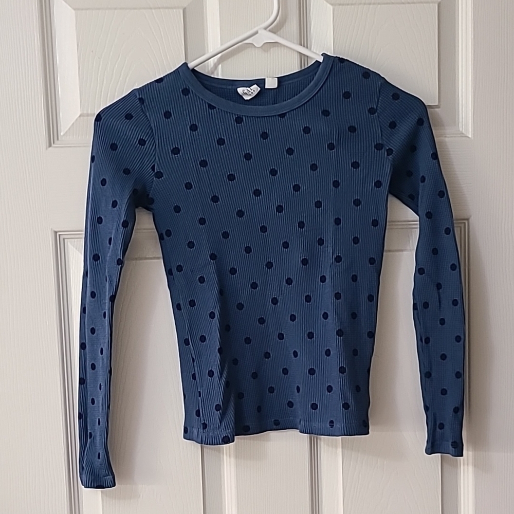 Blue Polka Dot Kids Shirt